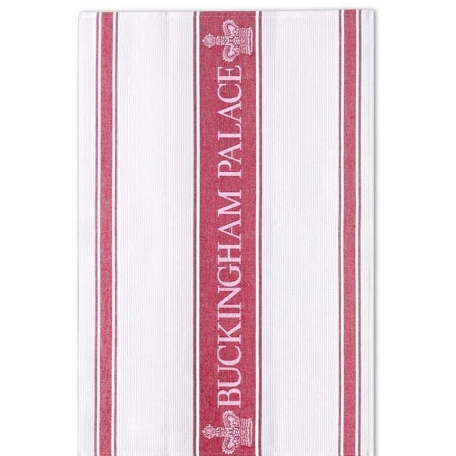 Royal Collection Shop Buckingham Palace Red Waffle Tea Towel | Breakfast Table