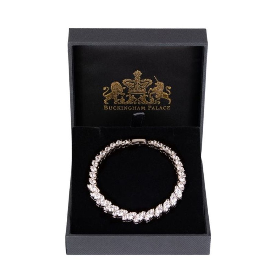 Royal Collection Shop Buckingham Palace Slim Oval Crystal Bracelet | Bracelets