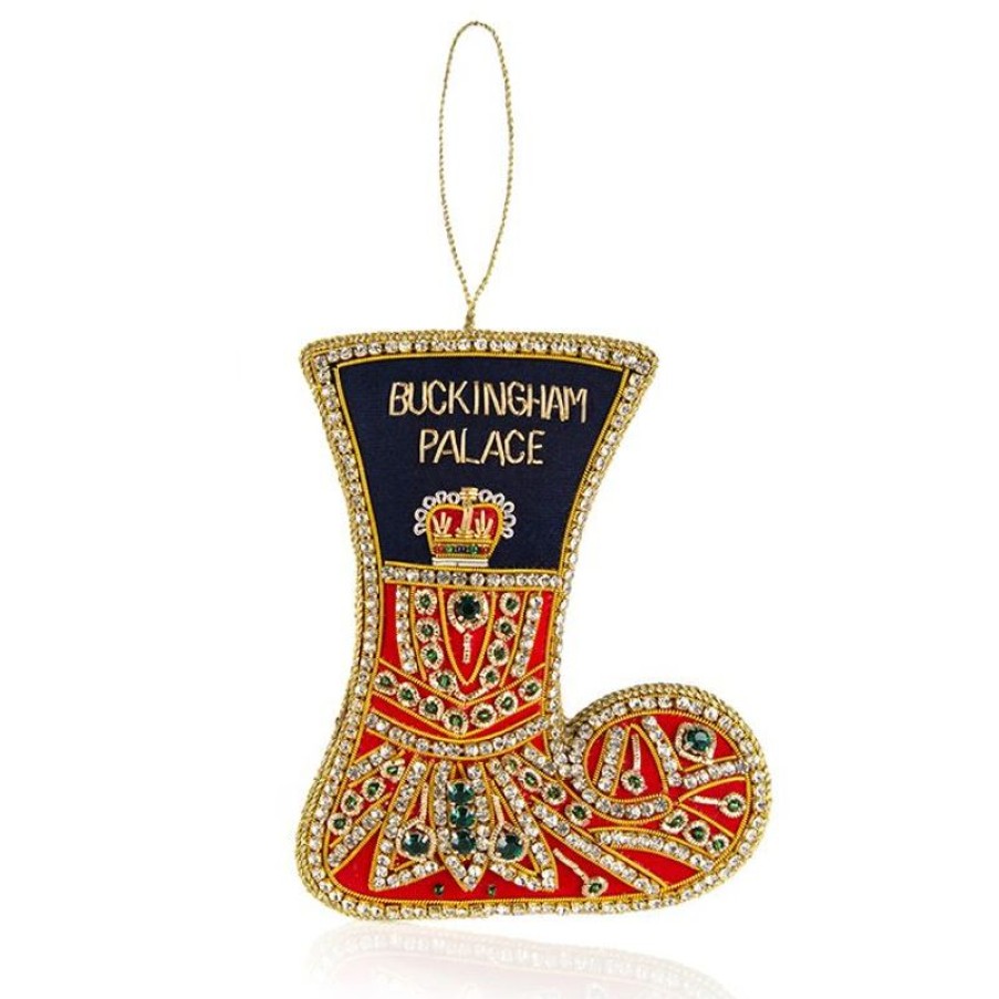 Royal Collection Shop Buckingham Palace Navy And Red Stocking Decoration | Decorations