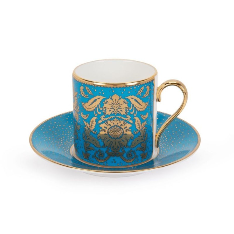 Royal Collection Shop Acanthus Turquoise Coffee Cup And Saucer | Cups & Saucers