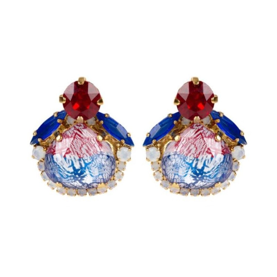 Royal Collection Shop Vicki Sarge Red, White And Blue Stud Earrings | Earrings