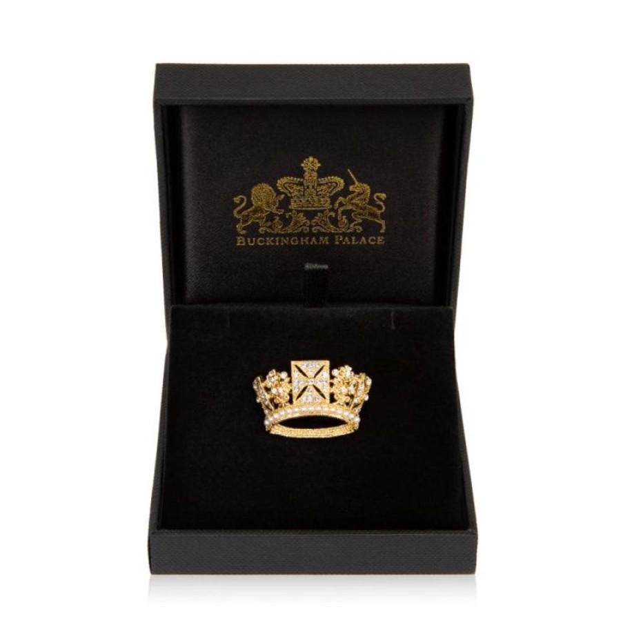 Royal Collection Shop Gold Diadem Crown Brooch | Brooches