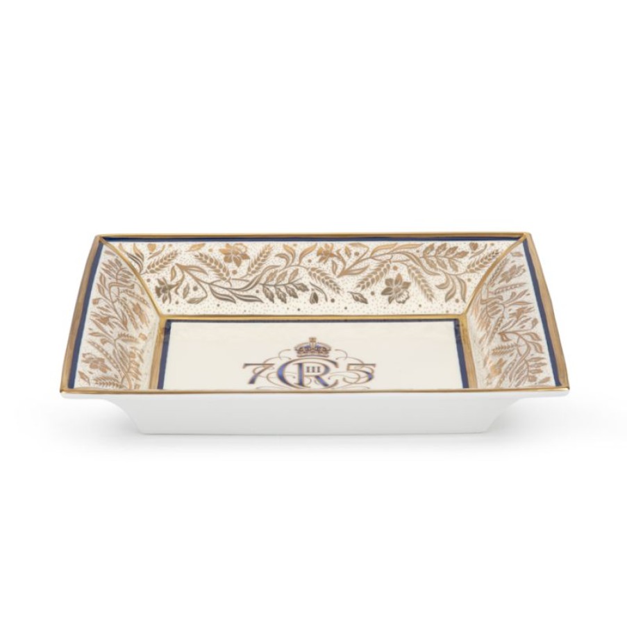 Royal Collection Shop The King'S 75Th Birthday Limited Edition Navy Tray | His Majesty The King'S 75Th Birthday