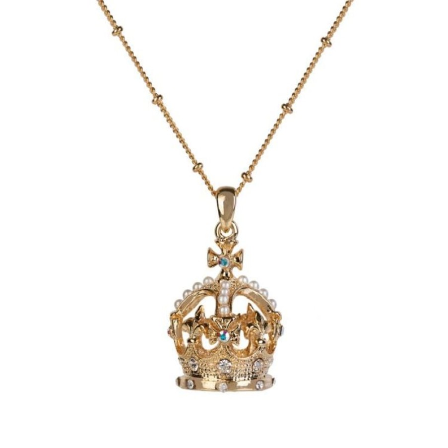 Royal Collection Shop Gold Crown Necklace | Necklaces