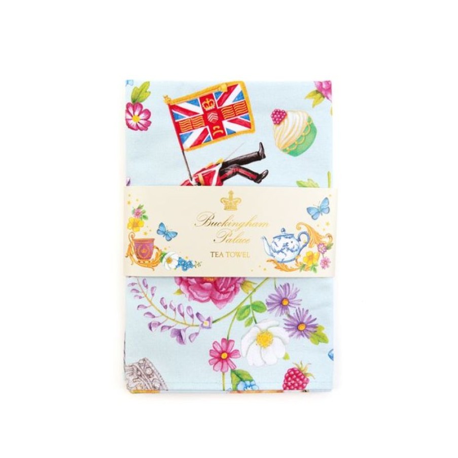 Royal Collection Shop The Summertime Blue Tea Towel | Home Linens