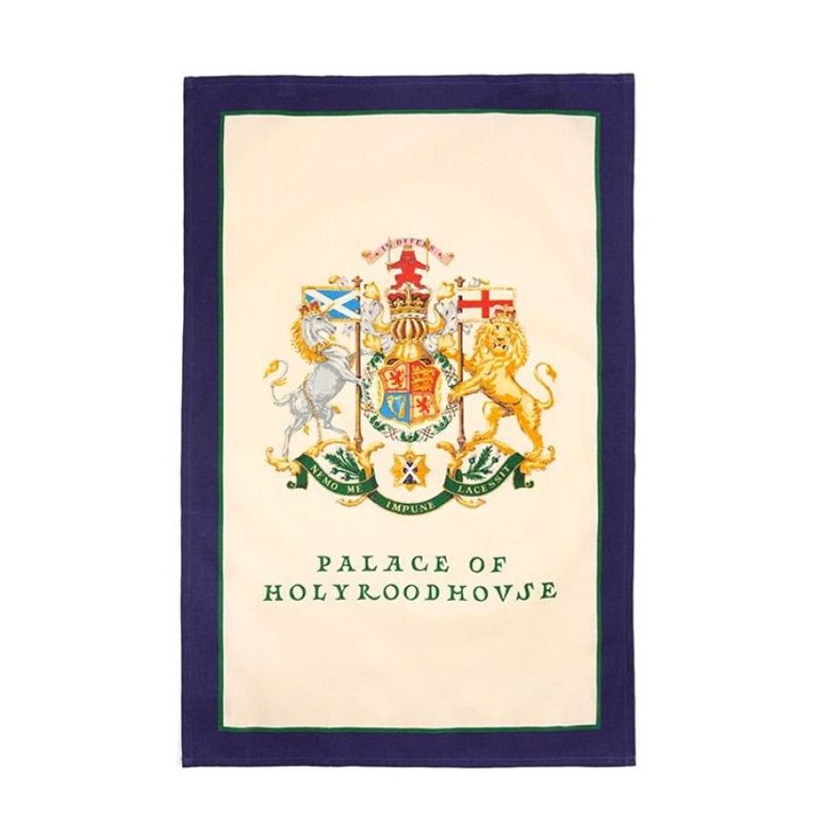 Royal Collection Shop Palace Of Holyroodhouse Crest Tea Towel | Home Linens