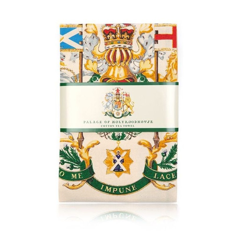 Royal Collection Shop Palace Of Holyroodhouse Crest Tea Towel | Home Linens