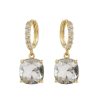 Royal Collection Shop Black Square Crystal Earrings | Earrings