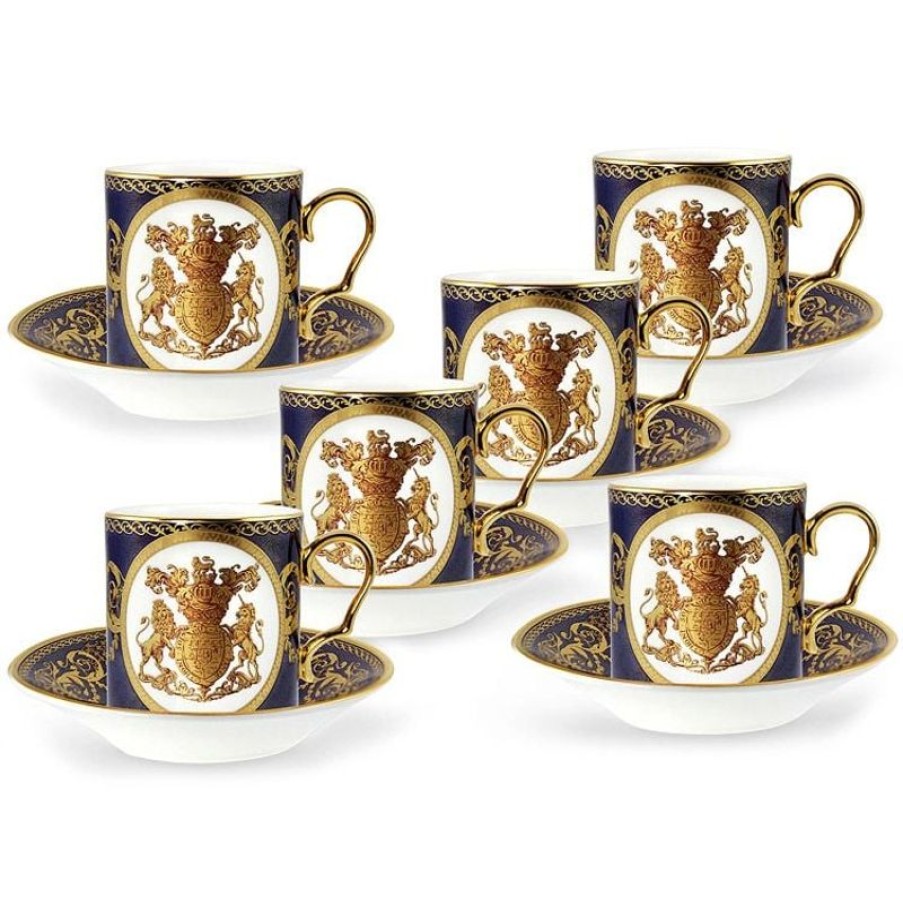 Royal Collection Shop Lustre Cobalt Coffee Cup And Saucer Set | Cups & Saucers