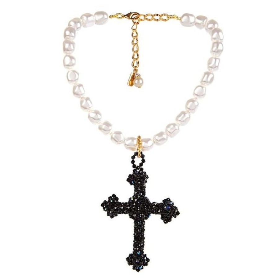 Royal Collection Shop Vicki Sarge Black Cross Necklace | Vicki Sarge