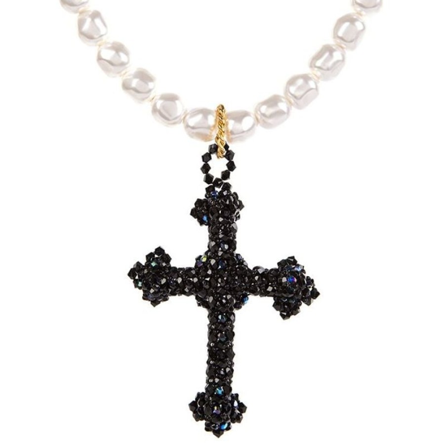 Royal Collection Shop Vicki Sarge Black Cross Necklace | Vicki Sarge