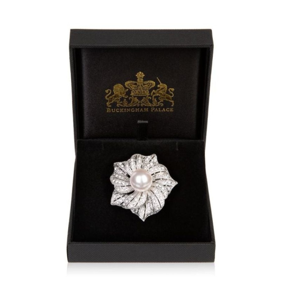 Royal Collection Shop Flower With Pearl Brooch | Brooches