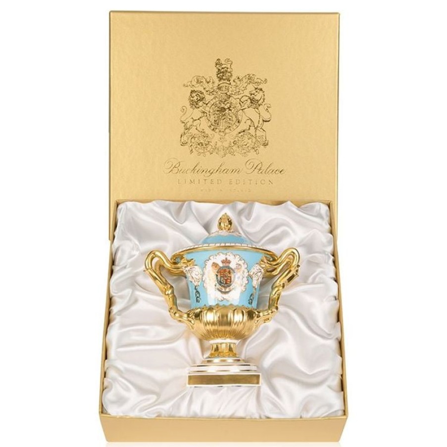 Royal Collection Shop Limited Edition Coat Of Arms Gadroon Vase | Coat Of Arms