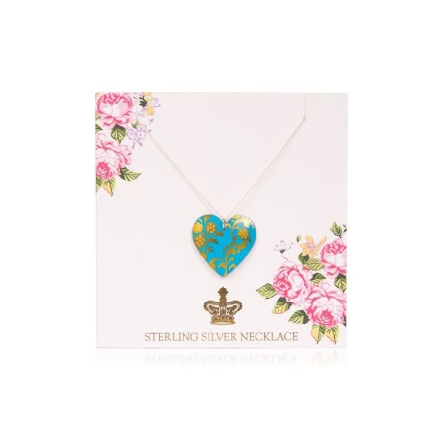 Royal Collection Shop Coat Of Arms Tin Heart Pendant | Necklaces