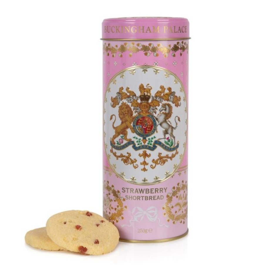 Royal Collection Shop Buckingham Palace Strawberry And Clotted Cream Shortbread Biscuit Tin | Biscuits