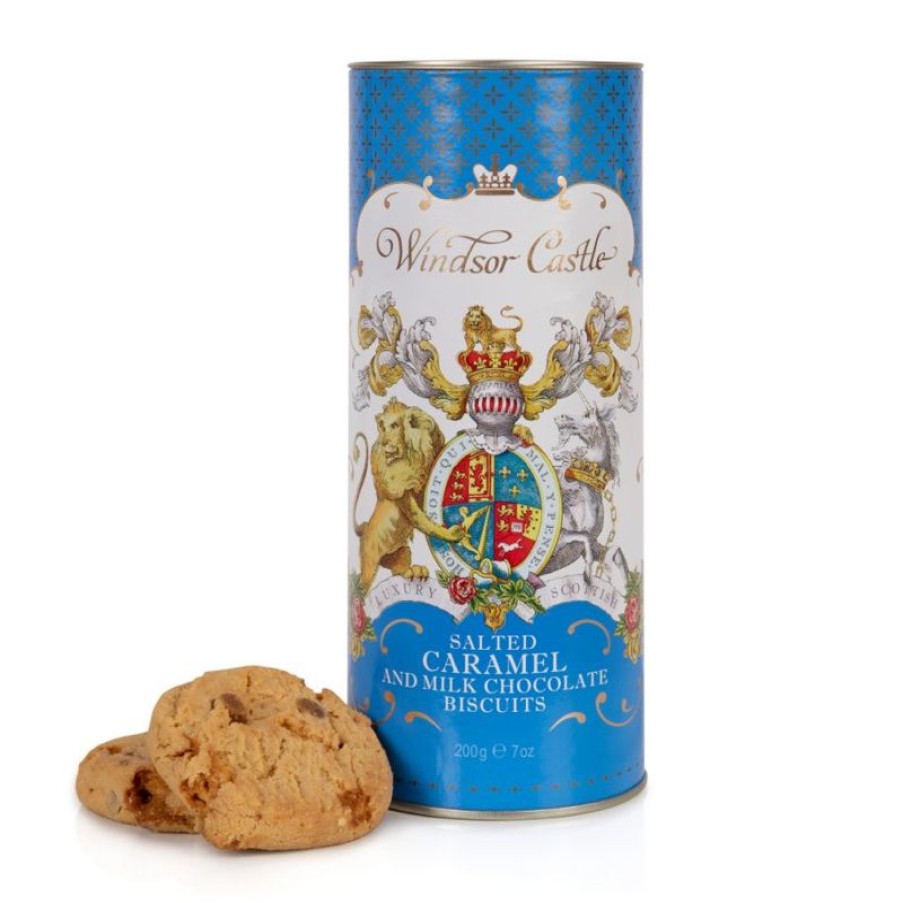 Royal Collection Shop Windsor Castle Salted Caramel And Chocolate Biscuit Tube | Biscuits