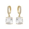 Royal Collection Shop White Square Crystal Earrings | Earrings