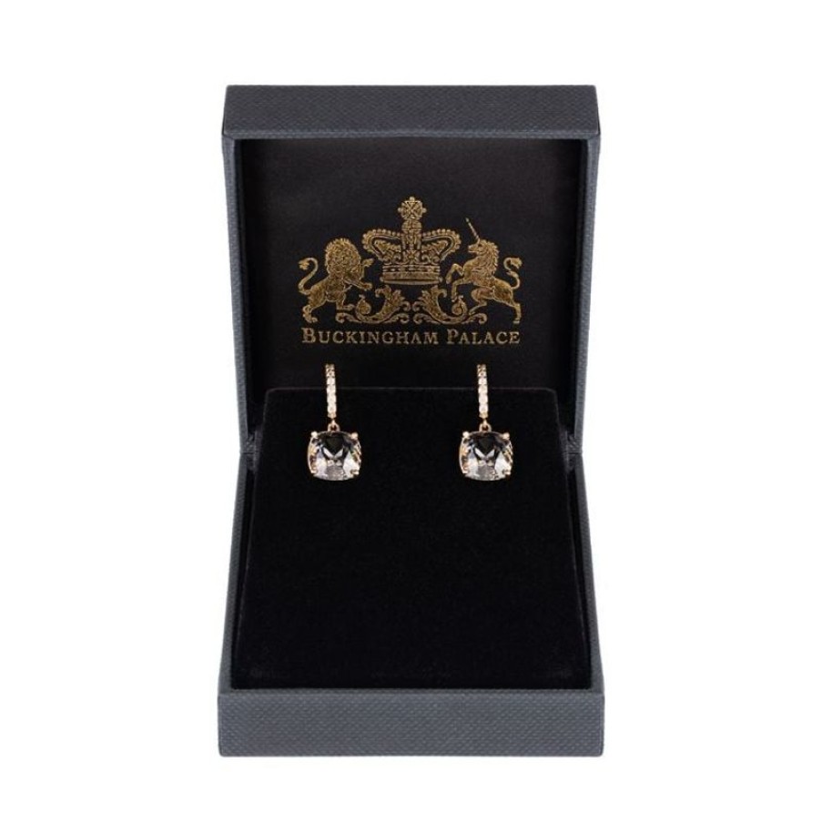 Royal Collection Shop White Square Crystal Earrings | Earrings