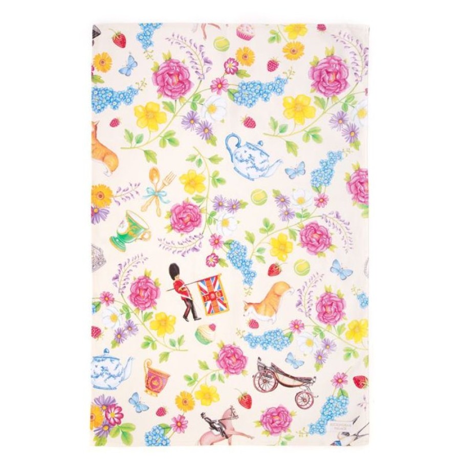 Royal Collection Shop The Summertime Cream Tea Towel | Home Linens