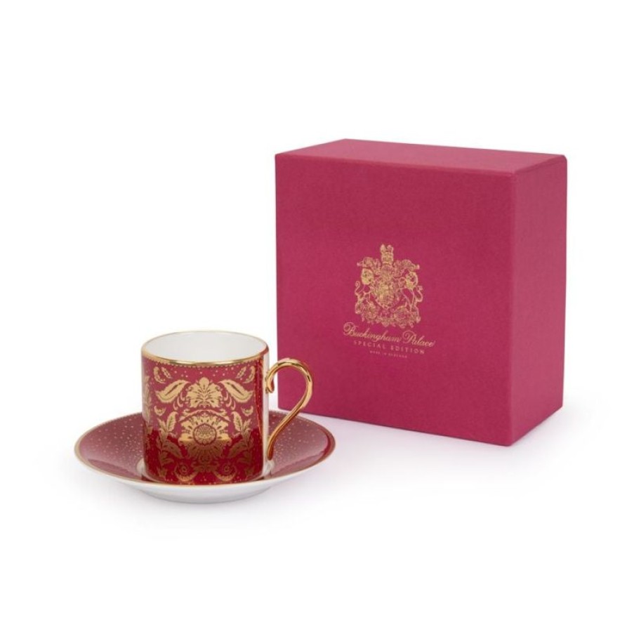 Royal Collection Shop Acanthus Pink Coffee Cup And Saucer | Cups & Saucers