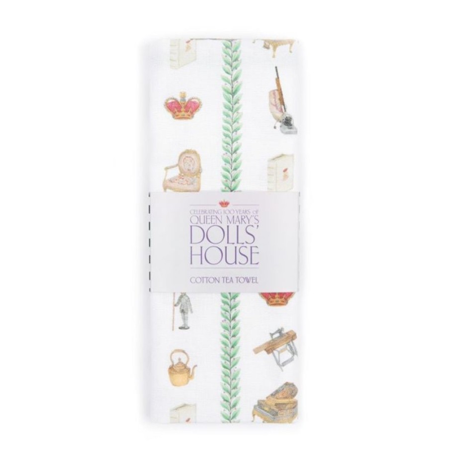 Royal Collection Shop Queen Mary'S Dolls' House Tea Towel | Home Linens