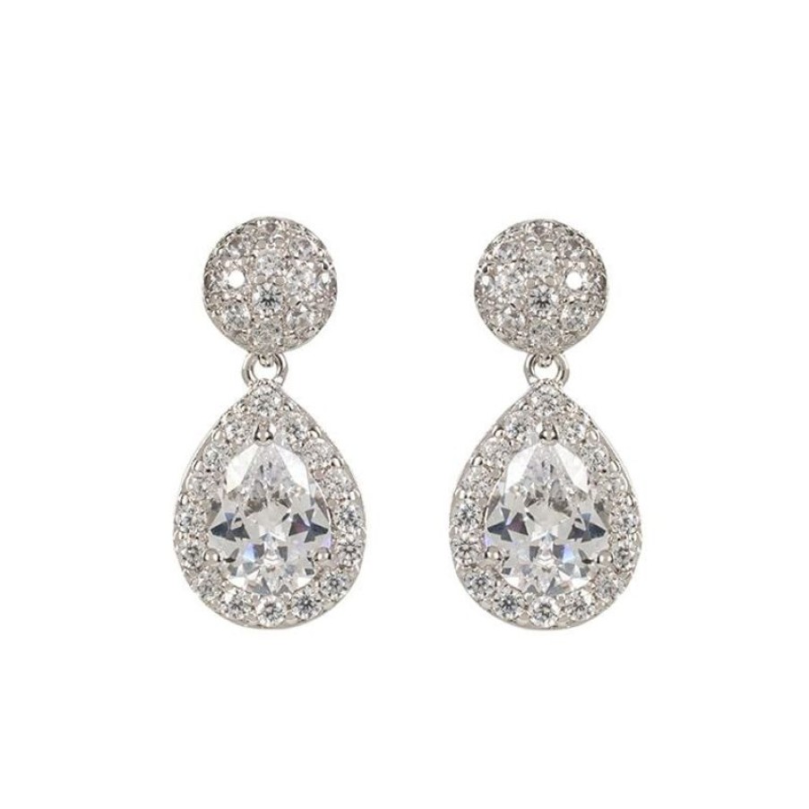 Royal Collection Shop Silver Drop Teardrop Earrings | Earrings