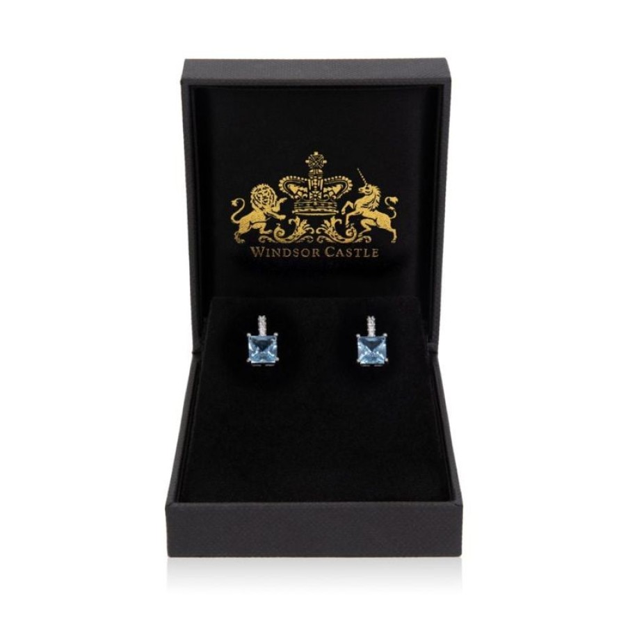 Royal Collection Shop Crystal Square Drop Earrings | Earrings