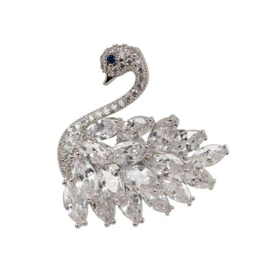 Royal Collection Shop Crystal Swan Brooch | Brooches