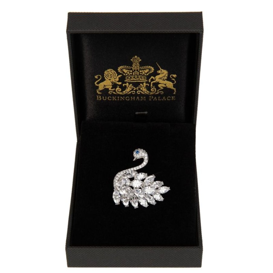 Royal Collection Shop Crystal Swan Brooch | Brooches