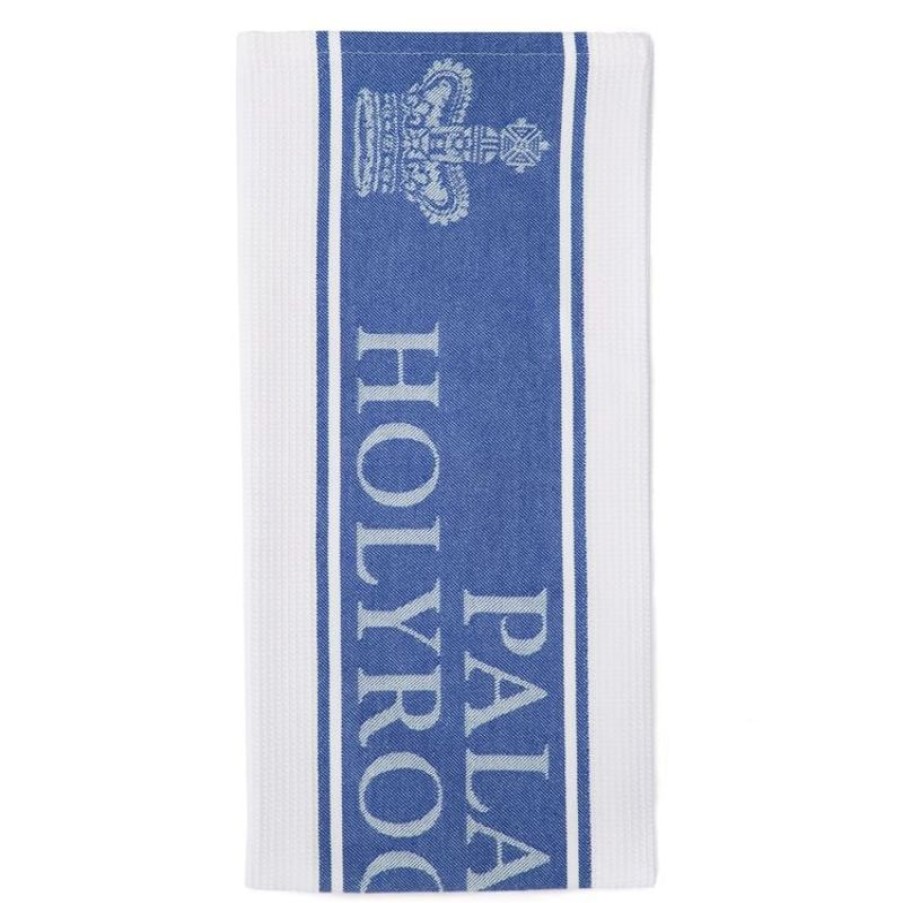 Royal Collection Shop Palace Of Holyroodhouse Blue Waffle Tea Towel | Breakfast Table