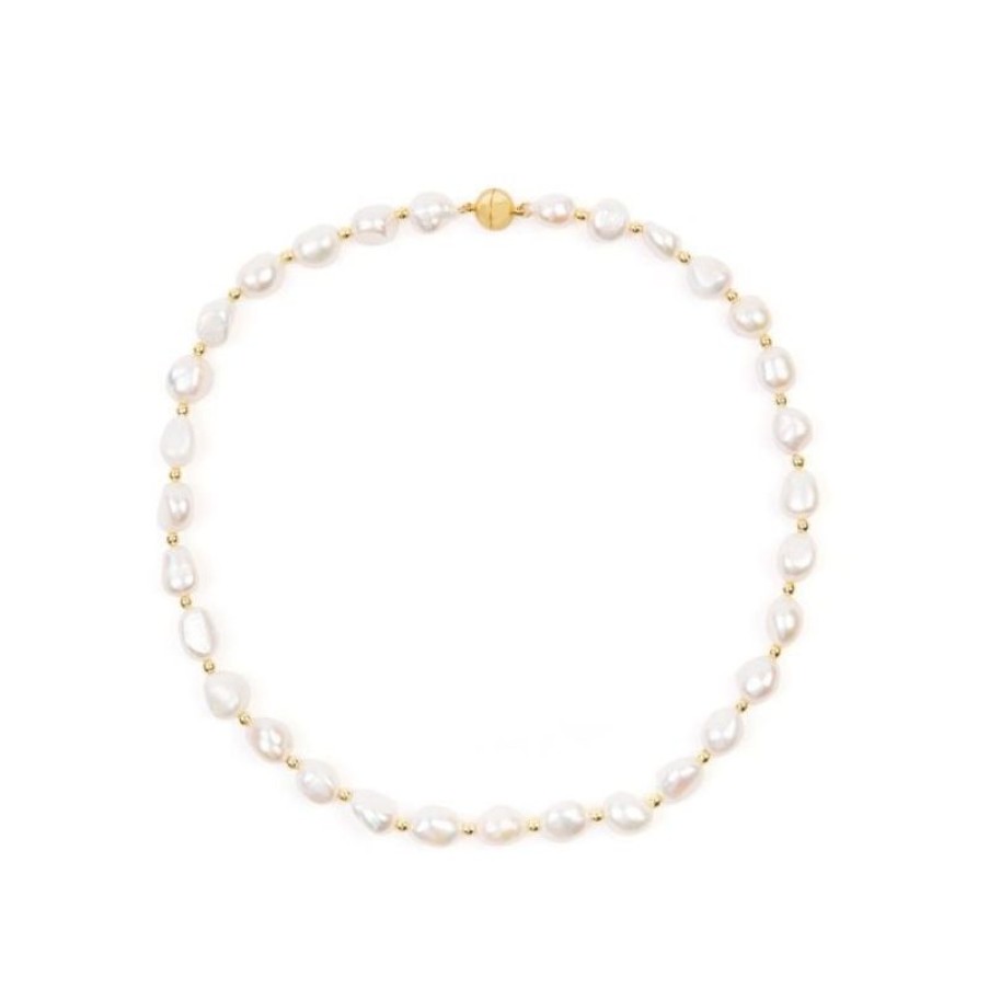 Royal Collection Shop Baroque Pearl And Gold Bead Necklace | Necklaces