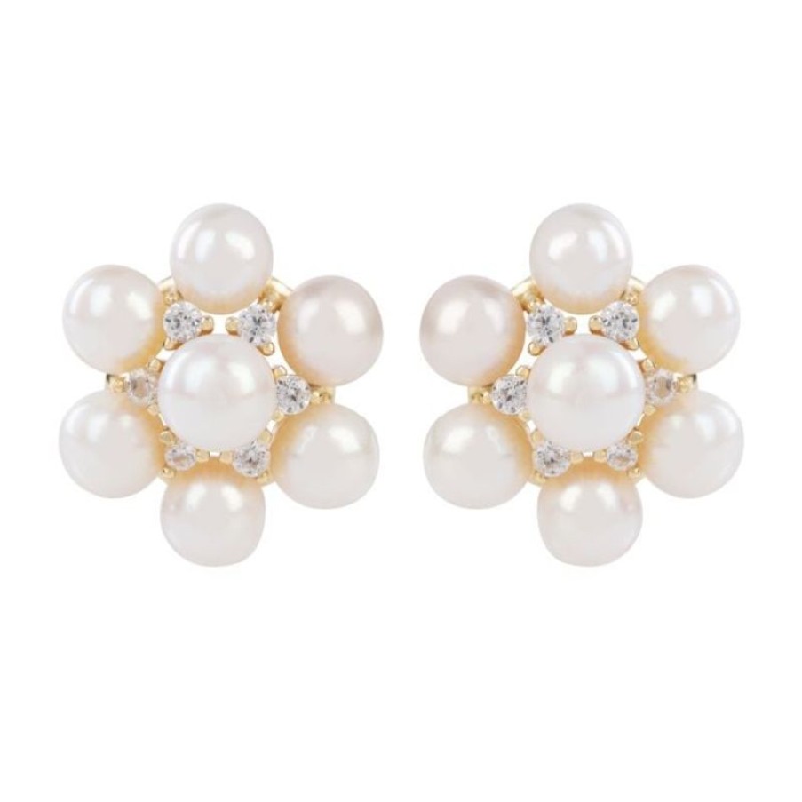 Royal Collection Shop Holbein Pearl Flower Stud Earrings | Earrings