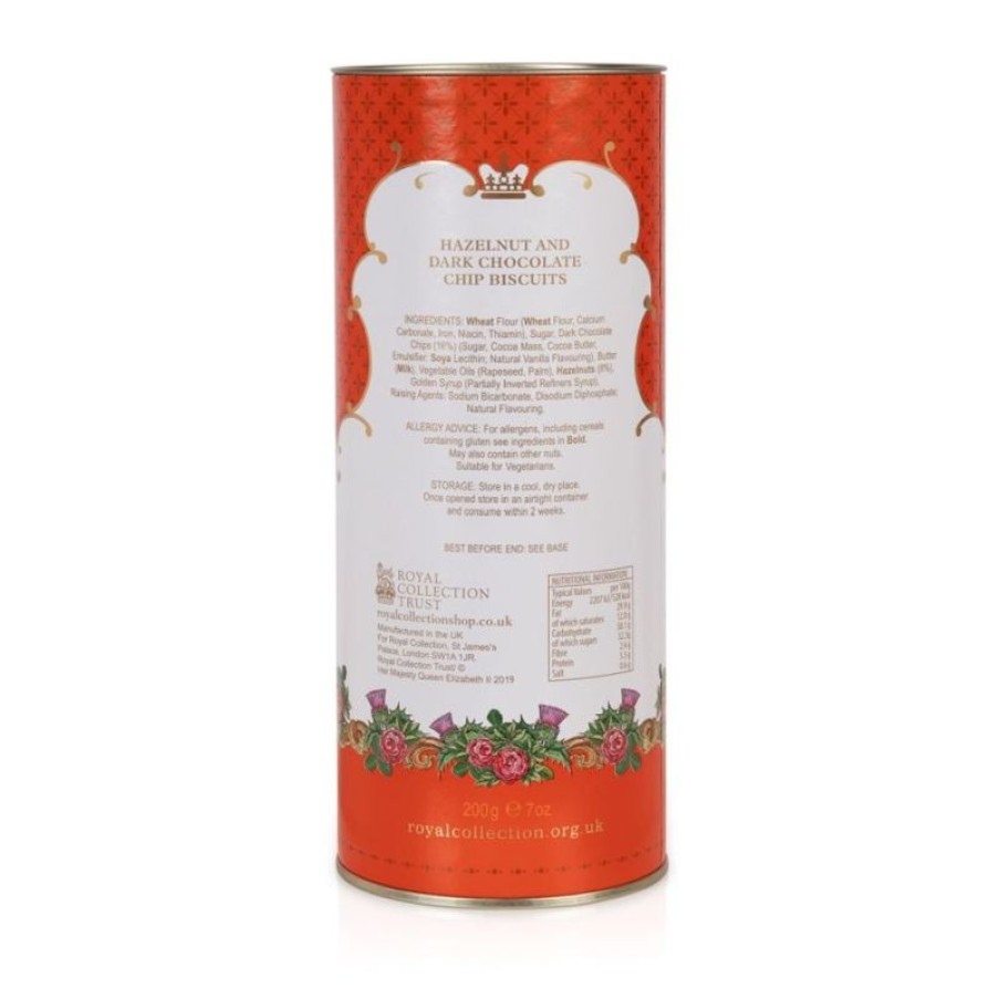 Royal Collection Shop Windsor Castle Hazelnut And Chocolate Chip Biscuit Tube | Biscuits