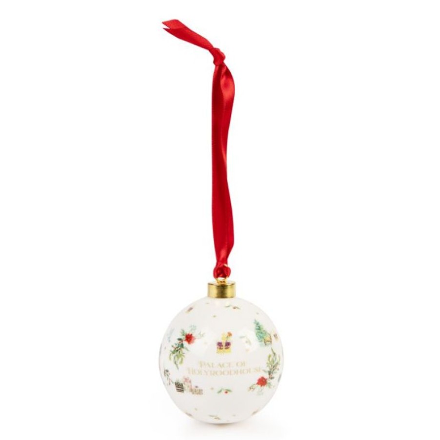 Royal Collection Shop The Palace Of Holyroodhouse Fine Bone China Bauble | Decorations