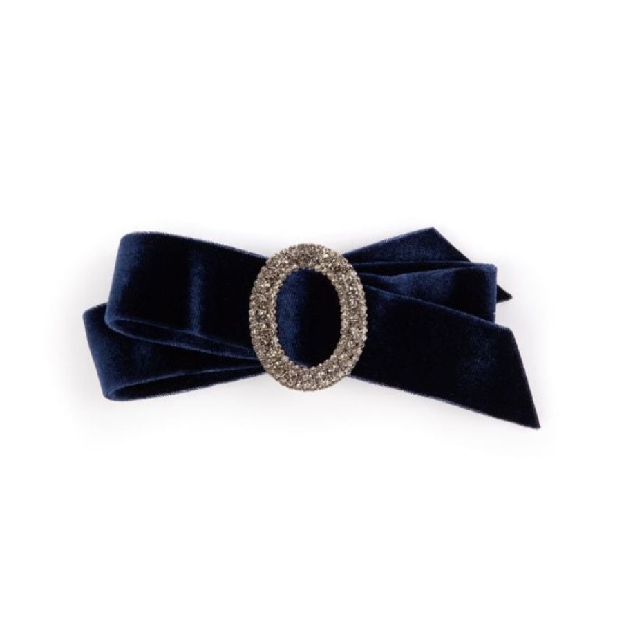 Royal Collection Shop Navy Velvet Bow | Hair Accessories