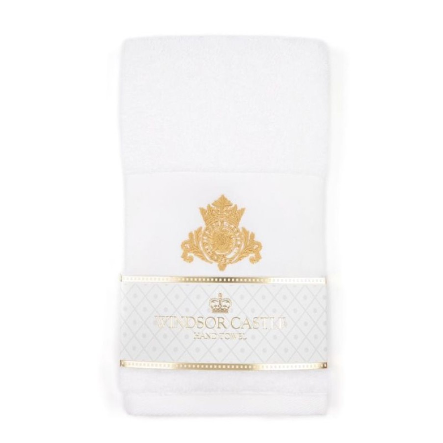 Royal Collection Shop Windsor Castle Crest Hand Towel | Home Linens