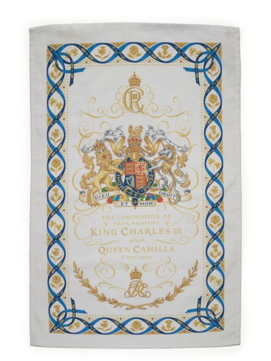 Royal Collection Shop The Coronation Tea Towel | Home Linens