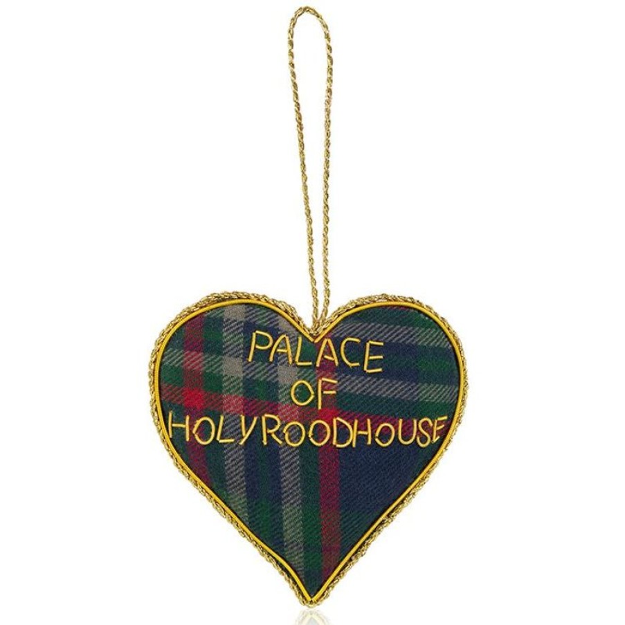 Royal Collection Shop Palace Of Holyroodhouse Tartan Heart Decoration | Decorations