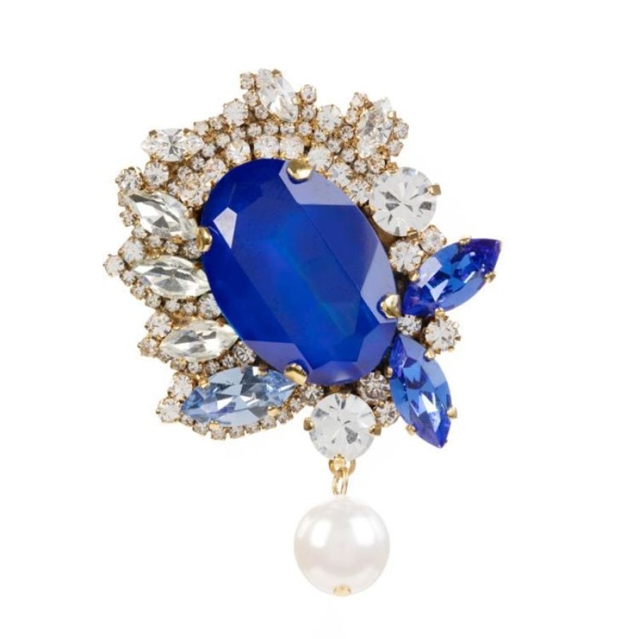 Royal Collection Shop Vicki Sarge Blue Crystal Brooch | Brooches