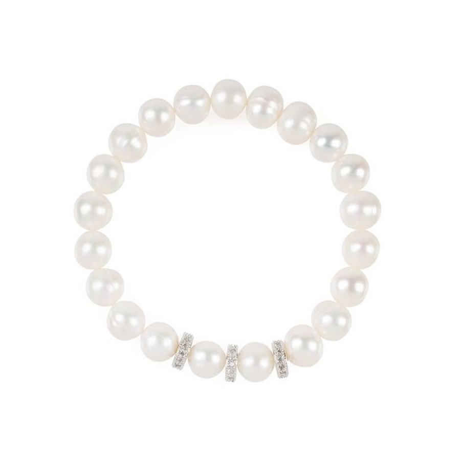 Royal Collection Shop Pearl And Crystal Disc Bracelet | Bracelets