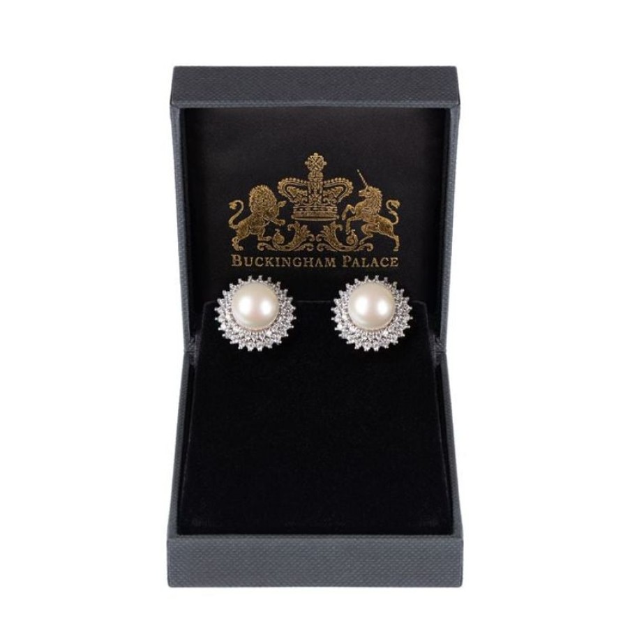 Royal Collection Shop Centred Pearl Earrings | Earrings