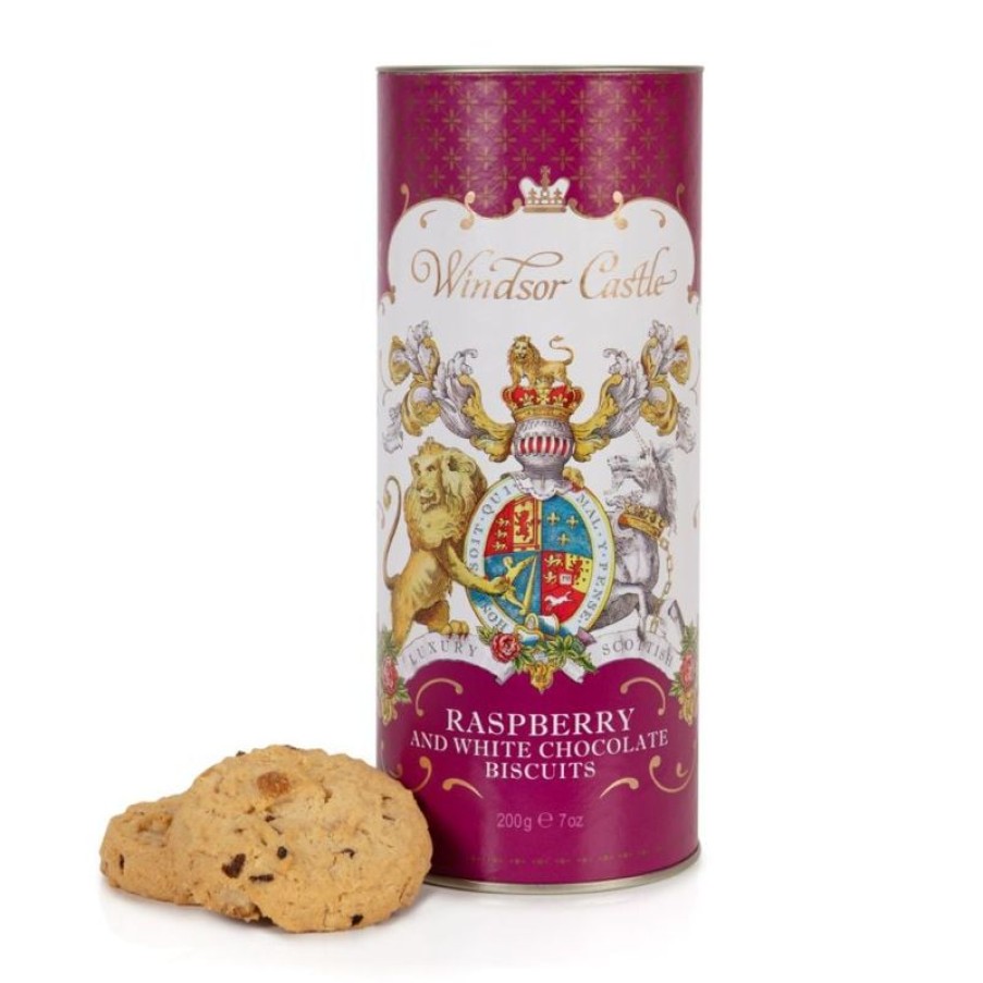 Royal Collection Shop Windsor Castle White Chocolate And Raspberry Biscuit Tube | Biscuits